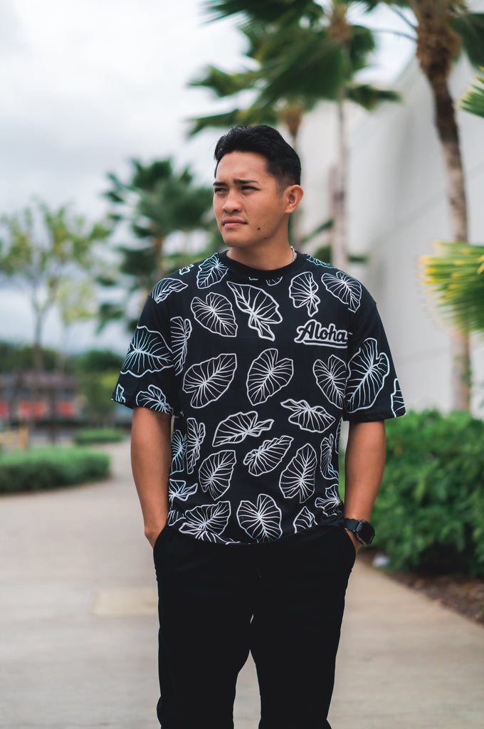 ALOHA BLACK & WHITE KALO T-SHIRT Shirts Aloha Shirt Co. SMALL 