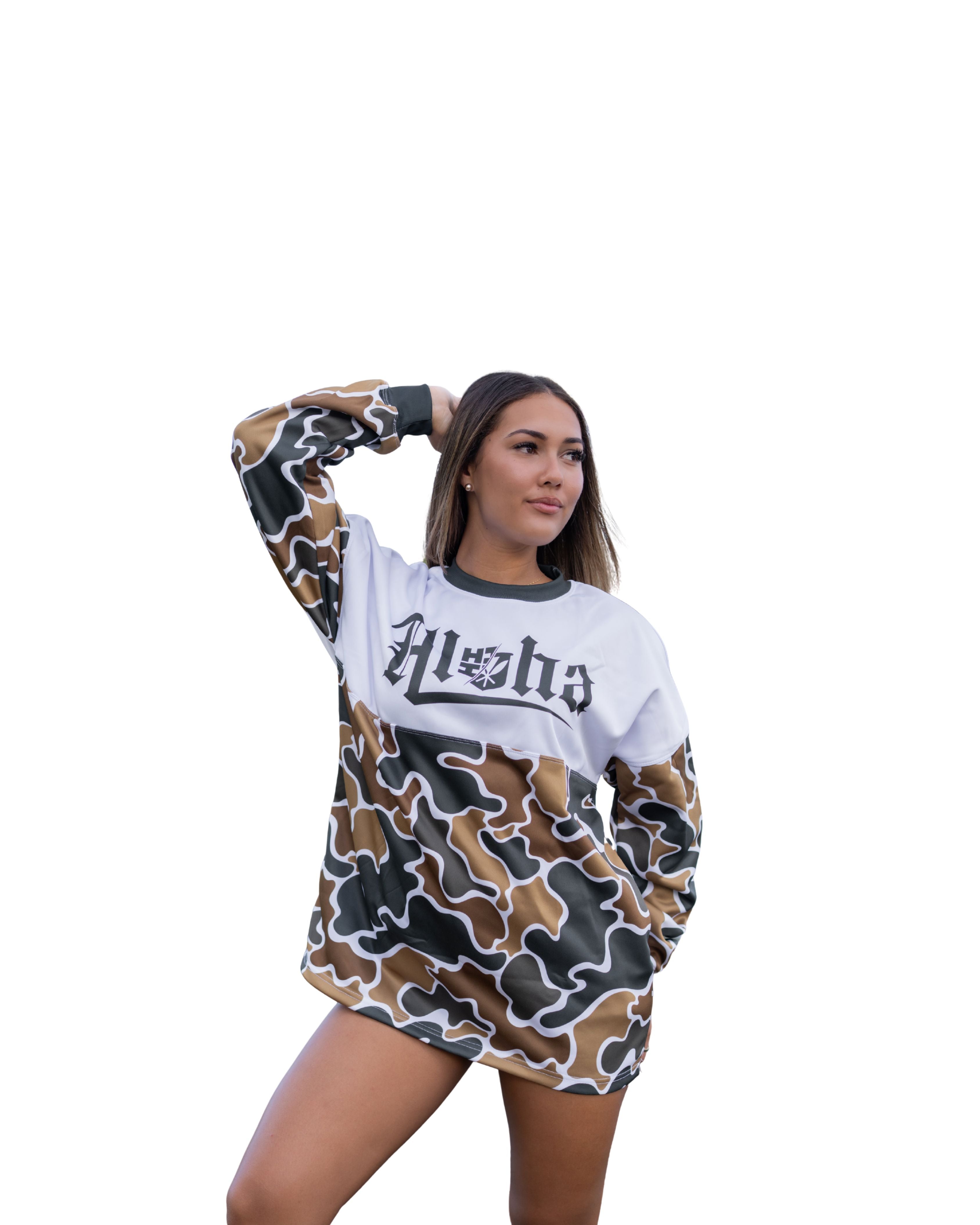 ALOHA CAMO CREW NECK SWEATER Jacket Hawaii's Finest X-SMALL 