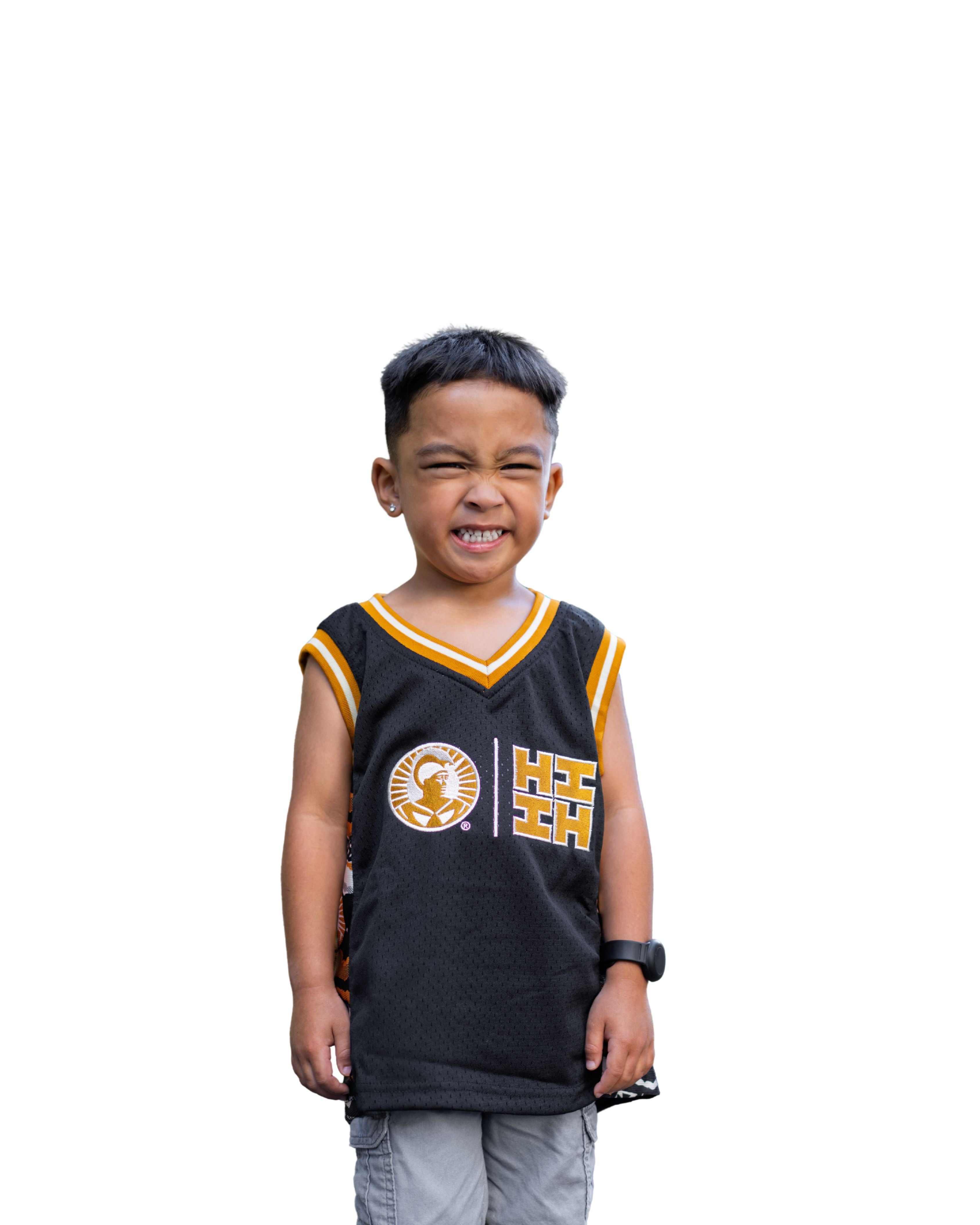 ALOHA FESTIVALS BROWN KEIKI BASKETBALL JERSEY Shirts Hawaii's Finest XX-SMALL 