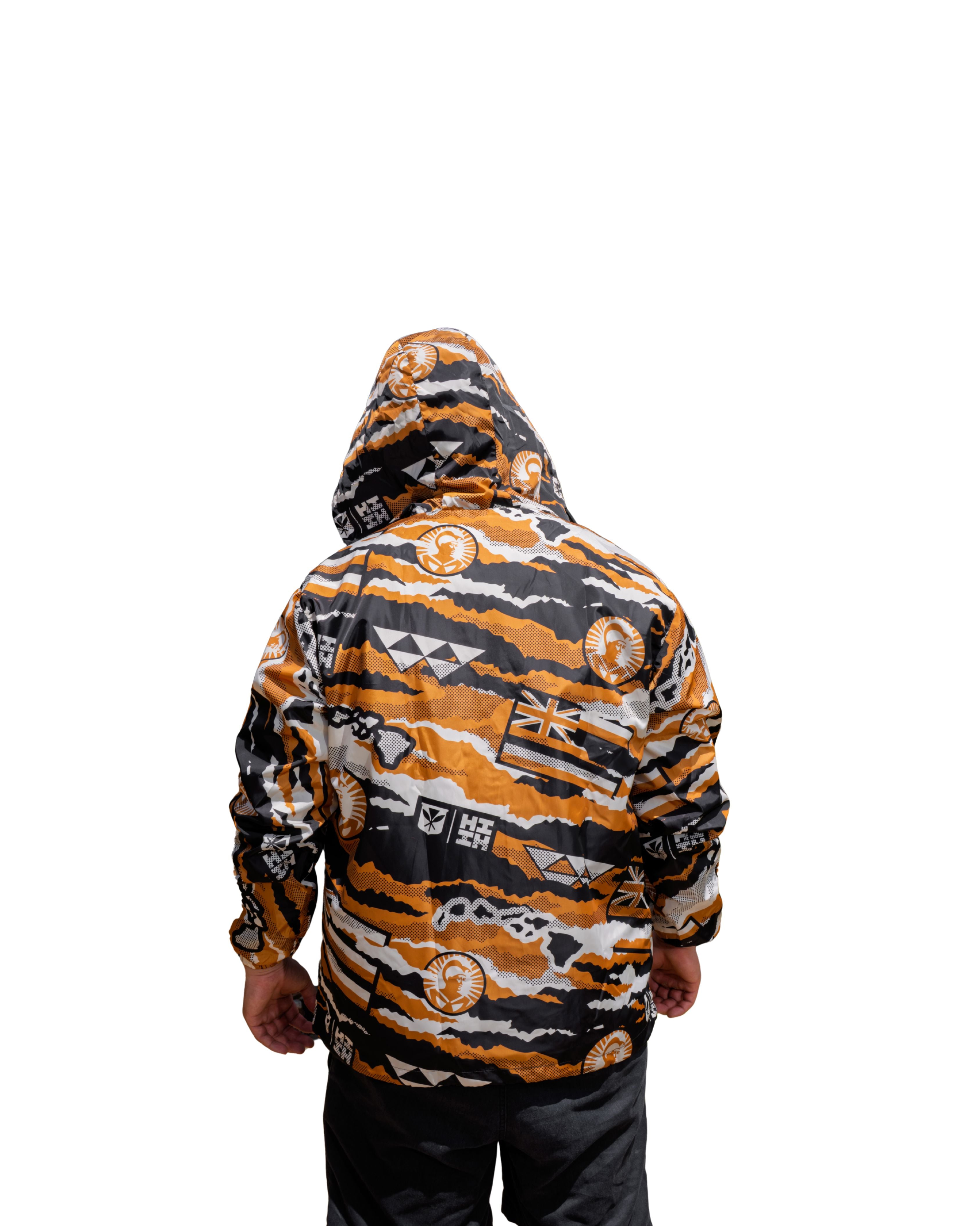 ALOHA FESTIVALS BROWN WINDBREAKER Jackets Hawaii's Finest 