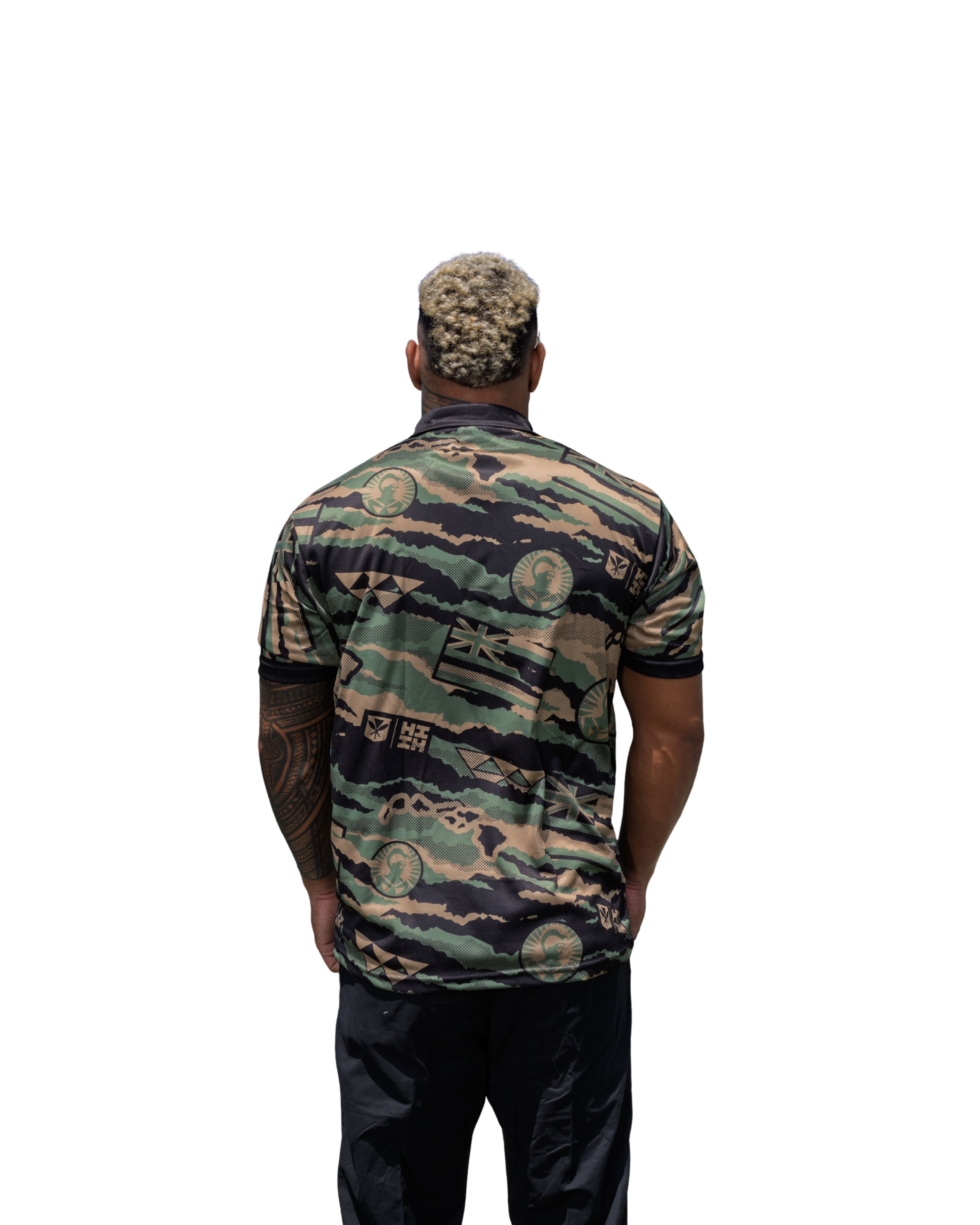 ALOHA FESTIVALS CAMO GOLF SHIRT Jersey Hawaii's Finest 