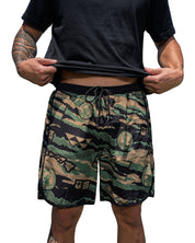 ALOHA FESTIVALS CAMO PERFORMANCE SHORTS Shorts Hawaii's Finest SMALL 