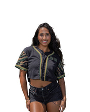 ALOHA FESTIVALS CAMO WOMEN'S BASEBALL JERSEY Jersey Hawaii's Finest X-SMALL 