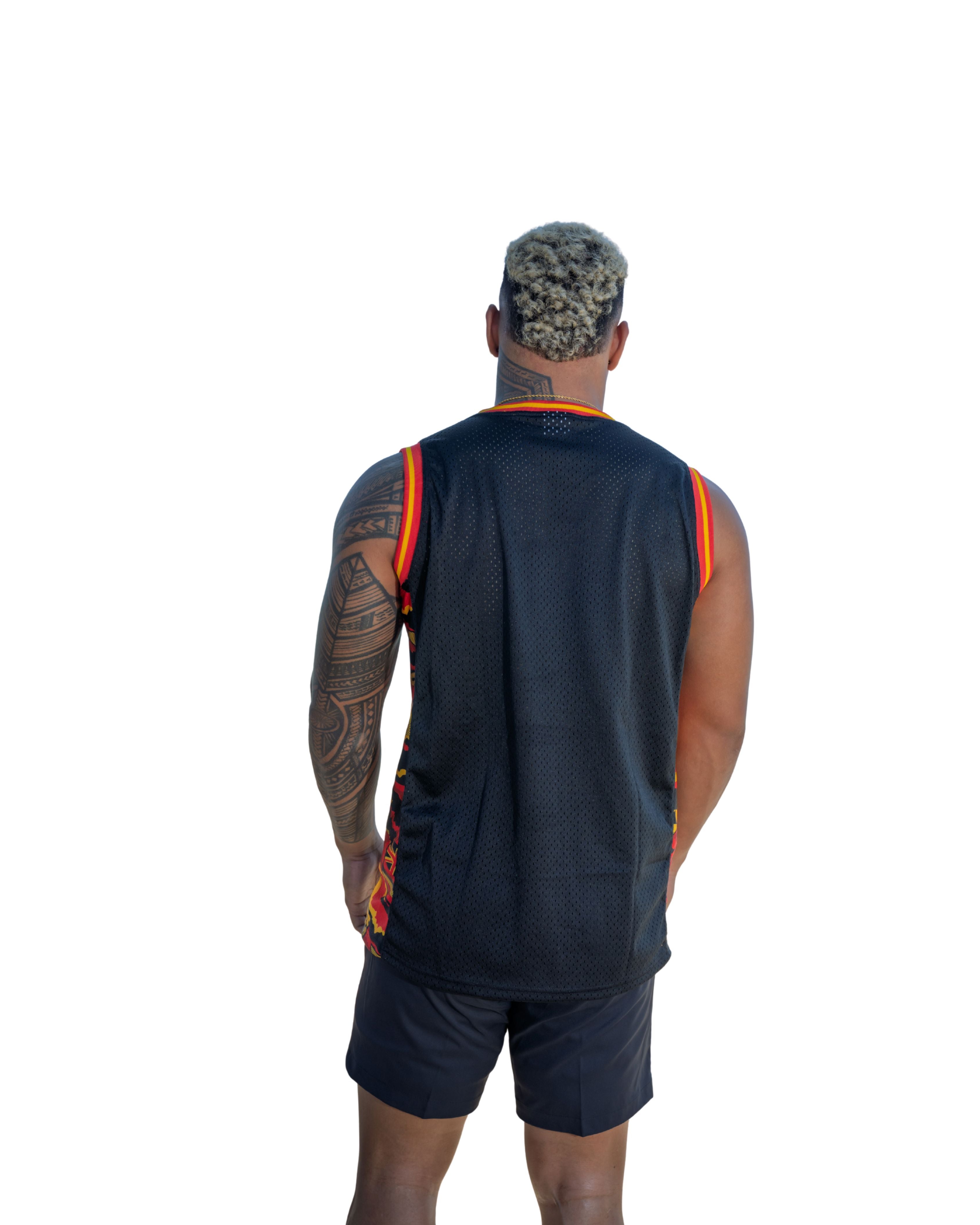 ALOHA FESTIVALS RED & YELLOW BASKETBALL JERSEY Jersey Hawaii's Finest 