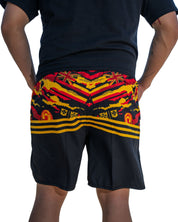 ALOHA FESTIVALS RED & YELLOW PERFORMANCE SHORTS Shorts Hawaii's Finest 