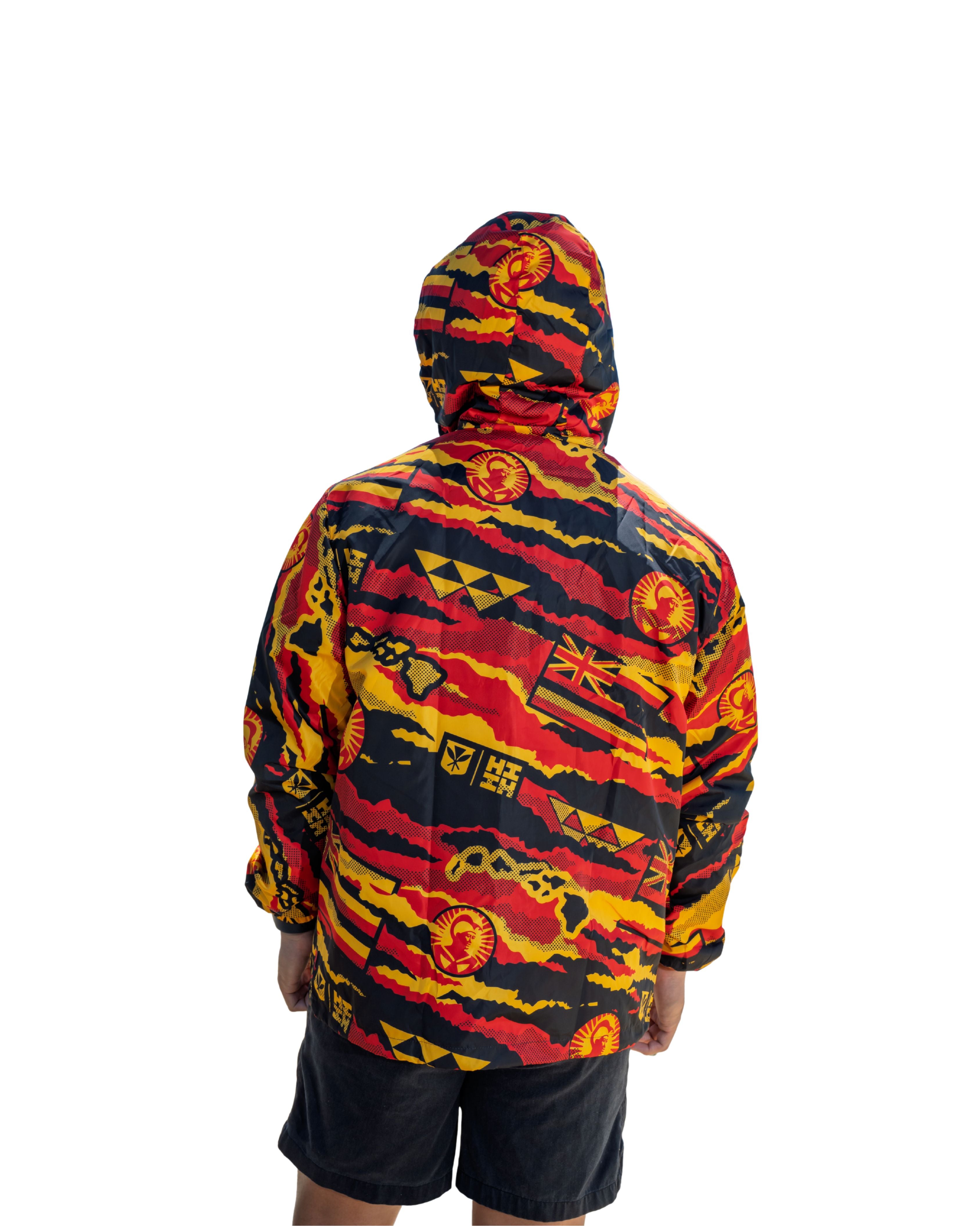 ALOHA FESTIVALS RED & YELLOW WINDBREAKER Jackets Hawaii's Finest 