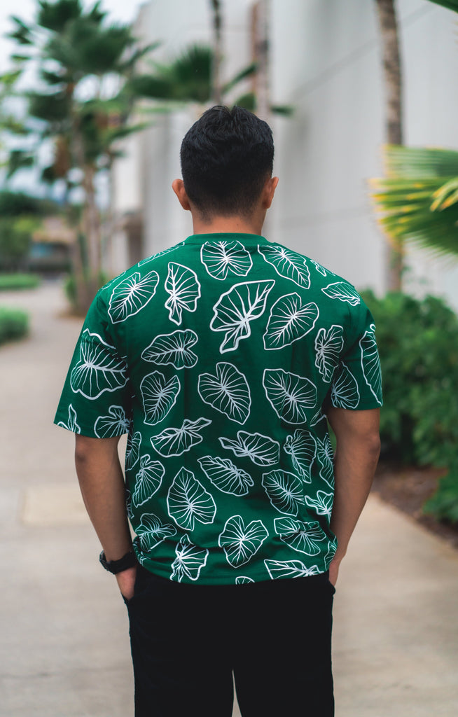 ALOHA GREEN & WHITE KALO T-SHIRT Shirts Aloha Shirt Co. 