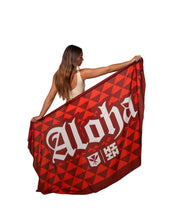 ALOHA TRIANGLES RED PAREO Utility Hawaii's Finest 