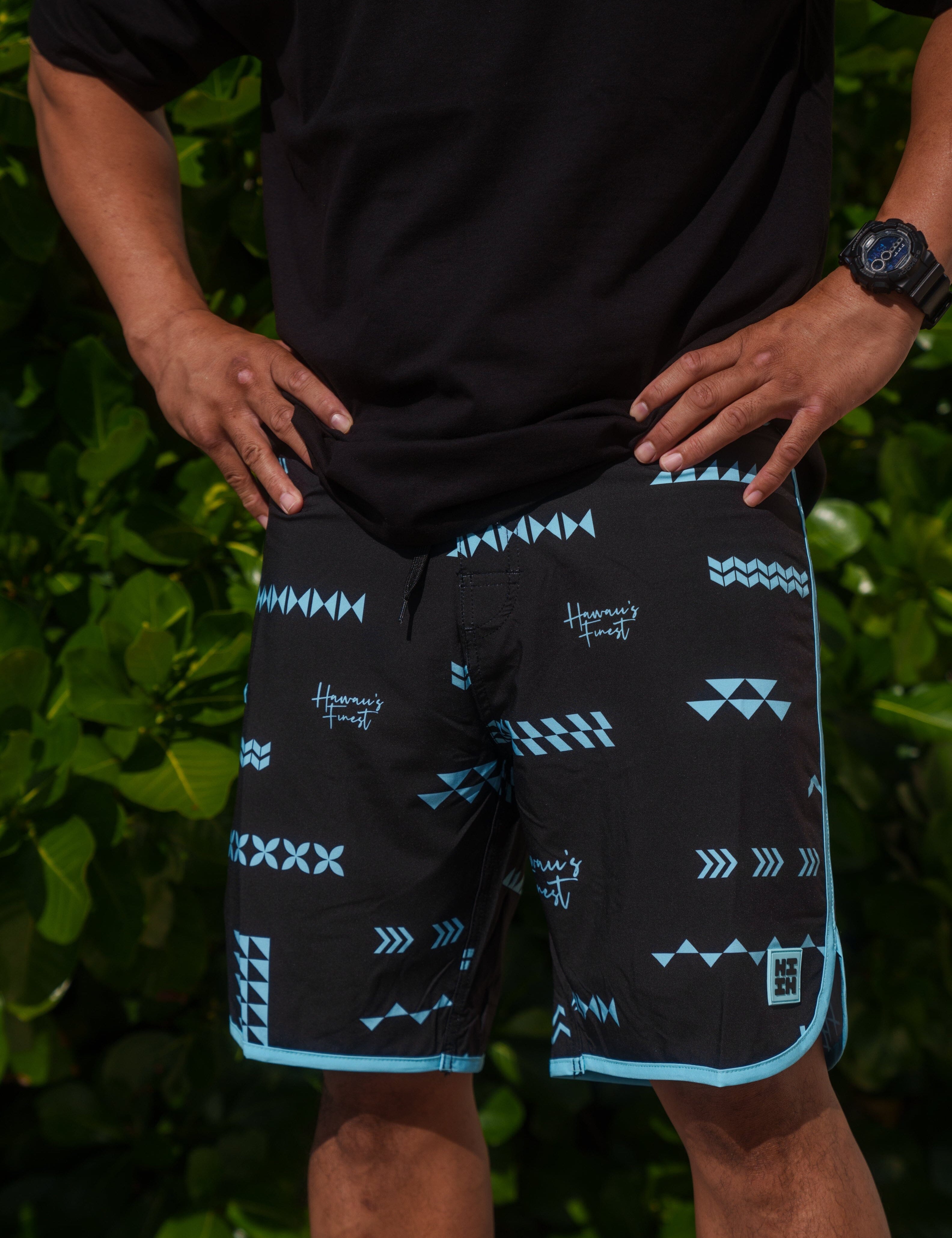 ʻANO KĀPALA BLACK & MINT BOARDSHORTS Shorts Hawaii's Finest 