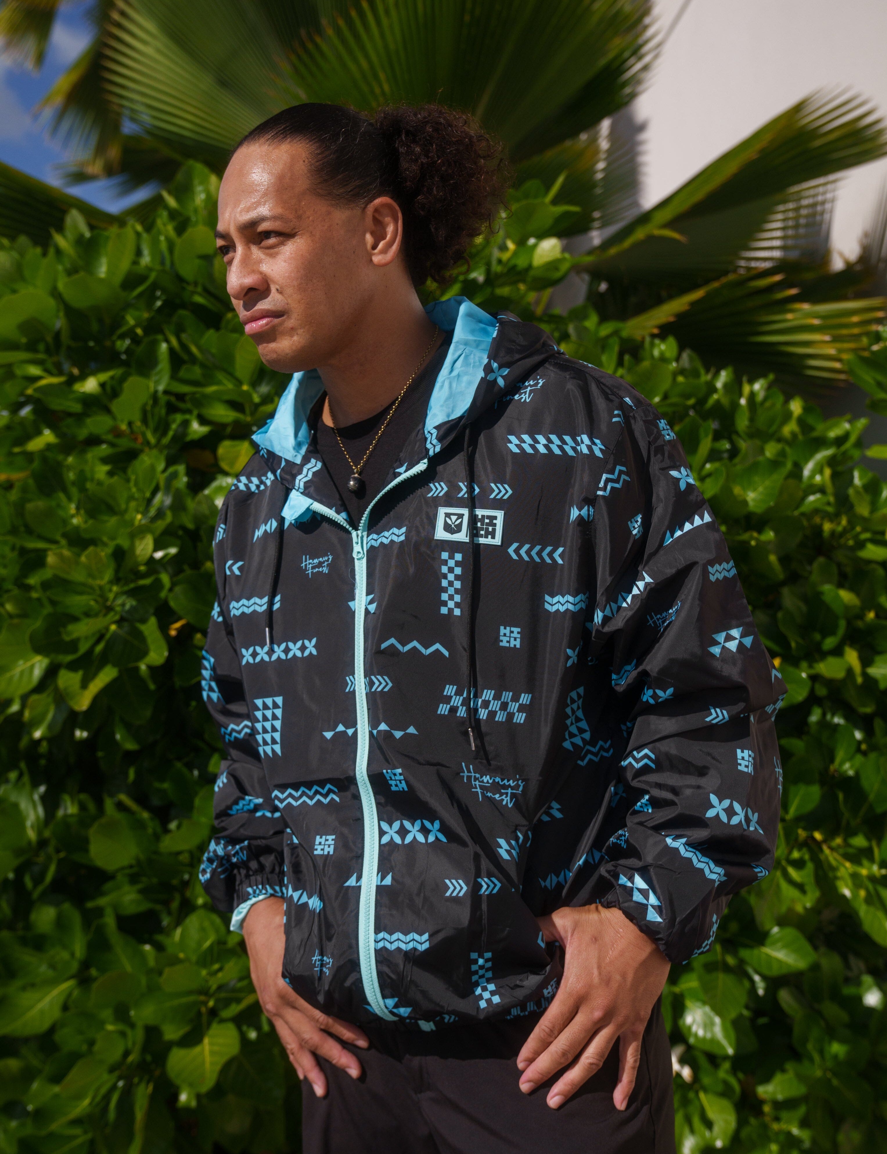 ʻANO KĀPALA BLACK & MINT WINDBREAKER Jersey Hawaii's Finest X-SMALL 