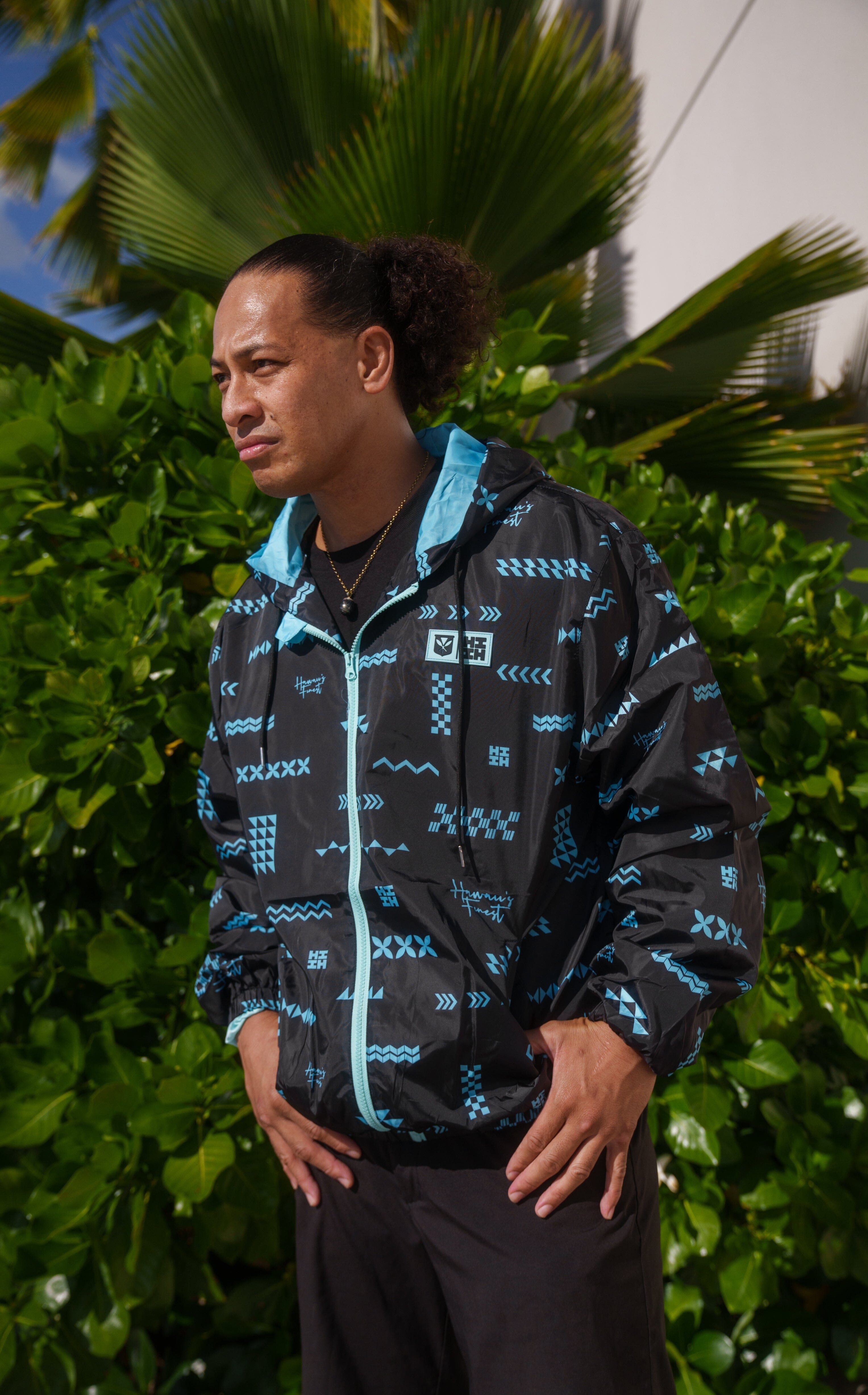 ʻANO KĀPALA BLACK & MINT WINDBREAKER Jersey Hawaii's Finest X-SMALL 