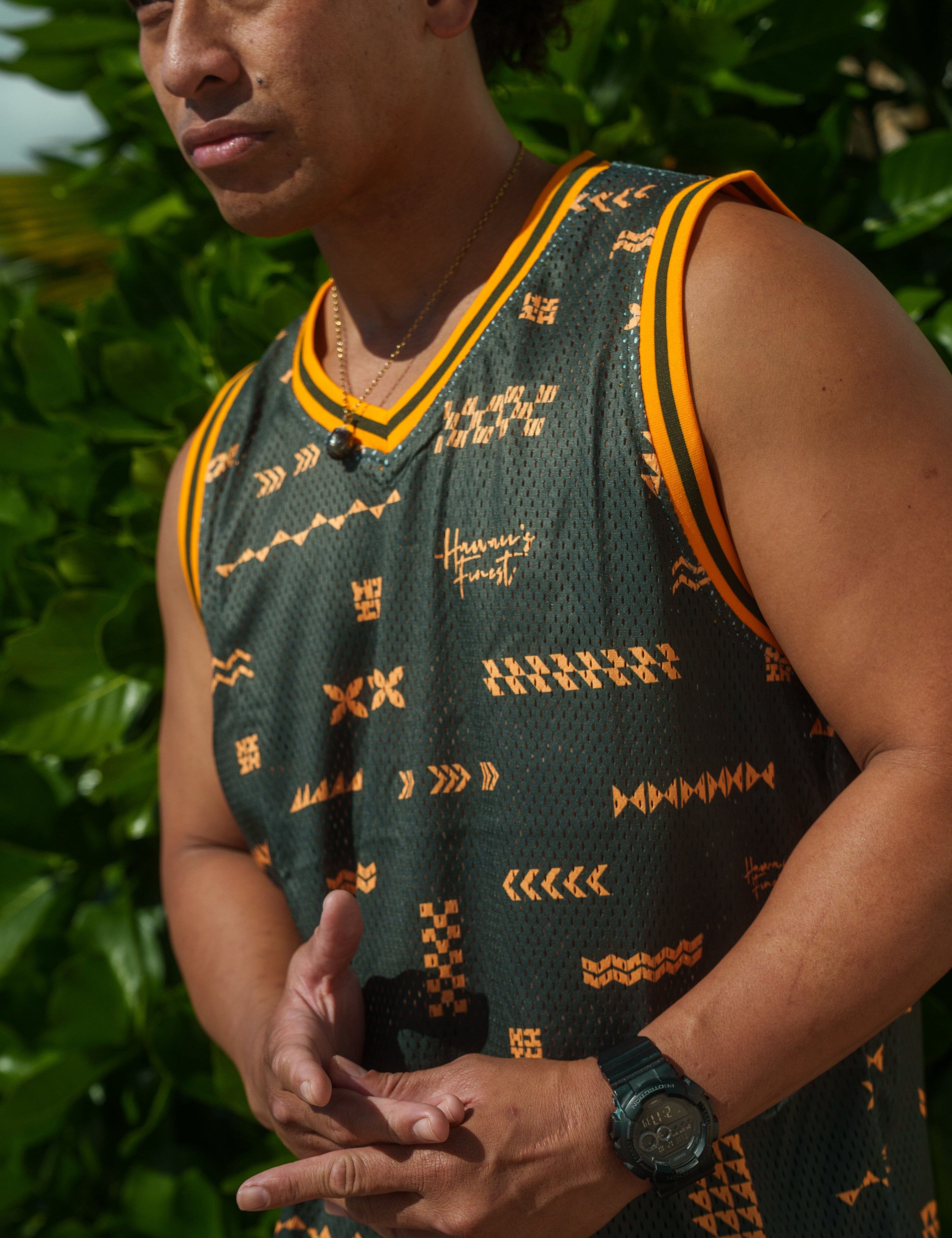 ʻANO KĀPALA OLIVE & ORANGE JERSEY Jersey Hawaii's Finest 