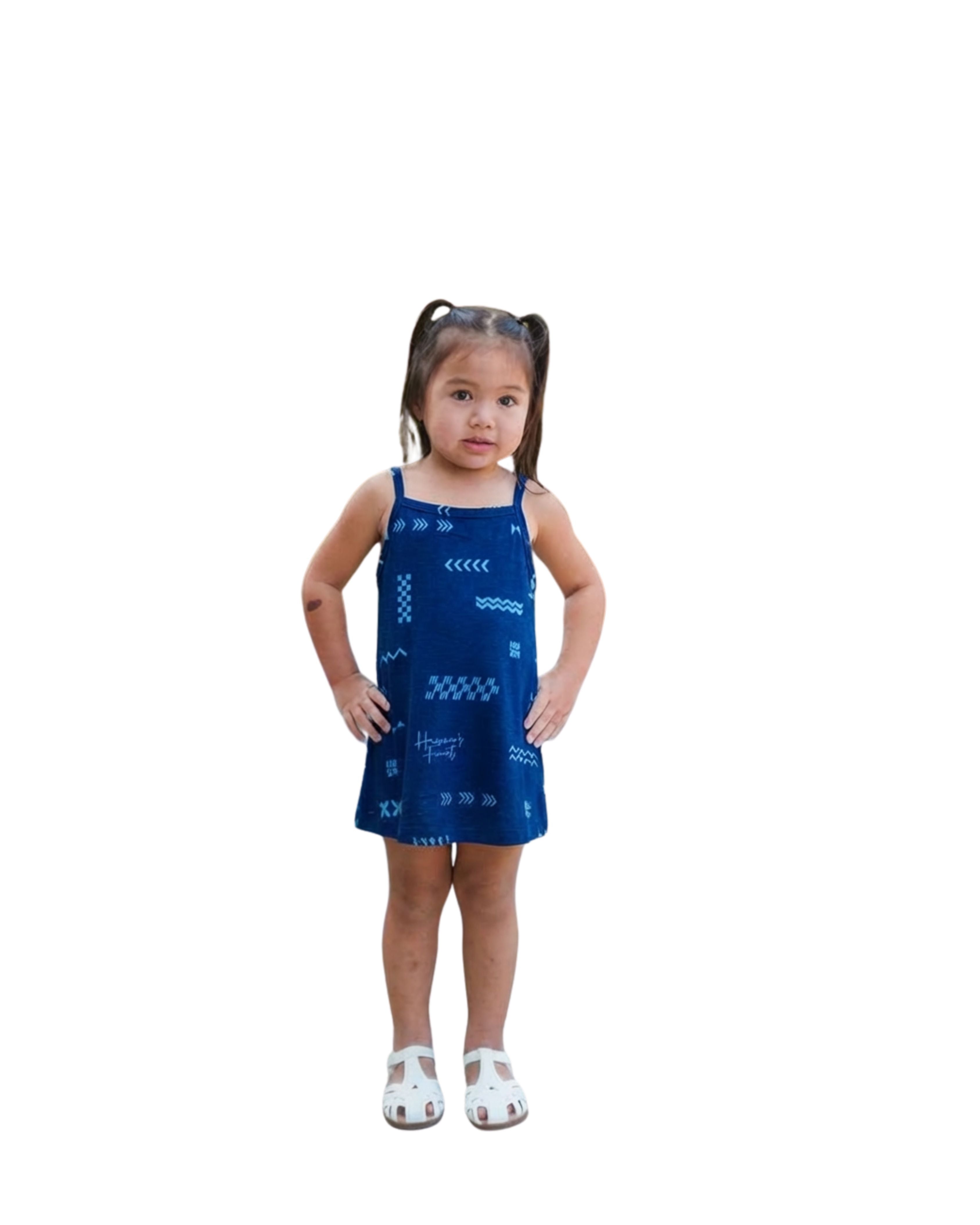 ʻANO KĀPALA PĒPĒ CAMI DRESS Shirts Hawaii's Finest 6-12 MONTHS 