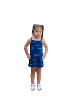 ʻANO KĀPALA PĒPĒ BLUE CAMI DRESS