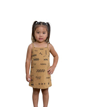ʻANO KĀPALA PĒPĒ TAUPE & BLACK CAMI DRESS Shirts Hawaii's Finest 6-12 MONTHS 