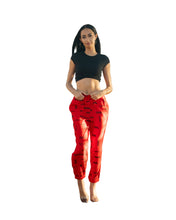 ʻANO KĀPALA WOMEN'S RED & BLACK JOGGERS Shirts Hawaii's Finest X-SMALL 