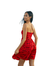 ʻANO KĀPALA WOMEN'S RED & BLACK STRAPLESS DRESS Shirts Hawaii's Finest 