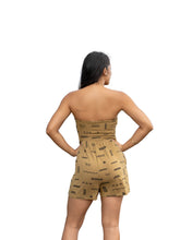 ʻANO KĀPALA WOMEN'S TAUPE & BLACK STRAPLESS ROMPER Shirts Hawaii's Finest 