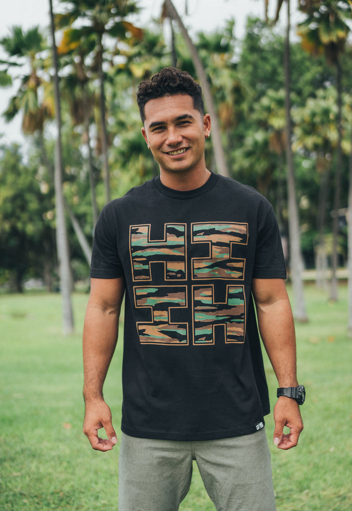 BARK CAMO WOODLAND T-SHIRT Shirts Hawaii's Finest MEDIUM 