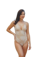 BEIGE LAUAE ONE-PIECE KINI