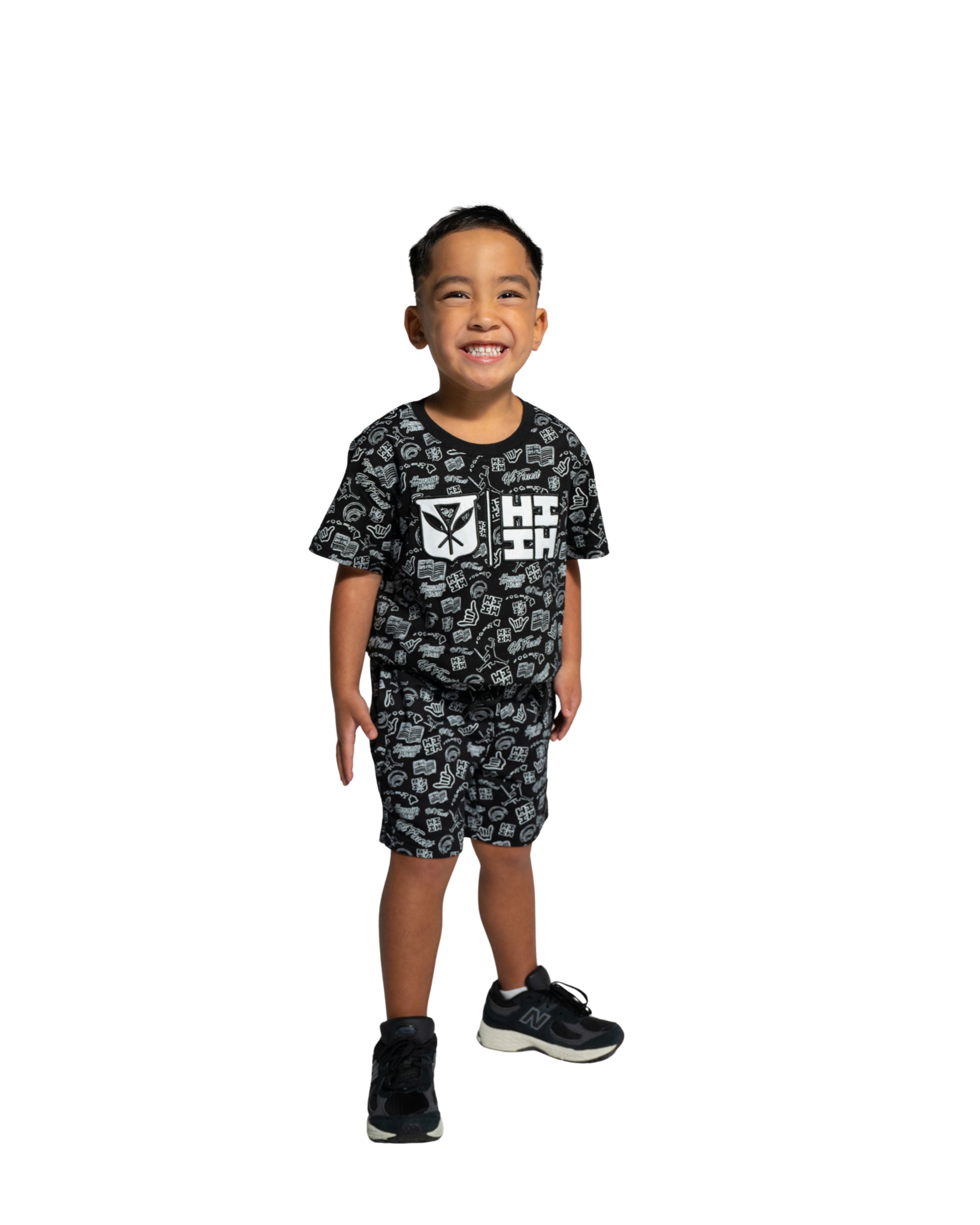 BLACK DOODLE KEIKI T-SHIRT Shirts Hawaii's Finest XX-SMALL 