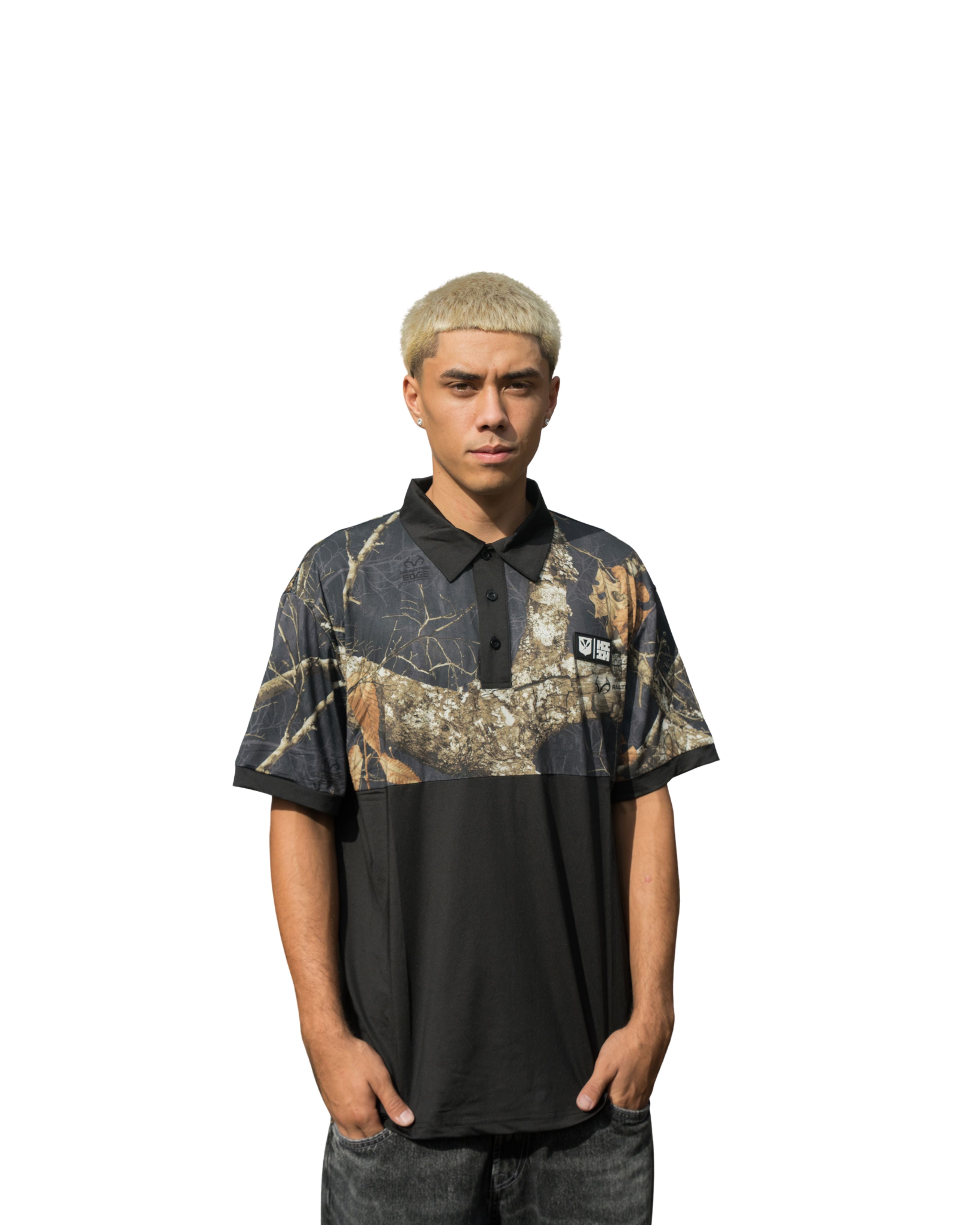 BLACK EDGE REAL TREE CAMO GOLF SHIRT Shirts Hawaii's Finest X-SMALL 