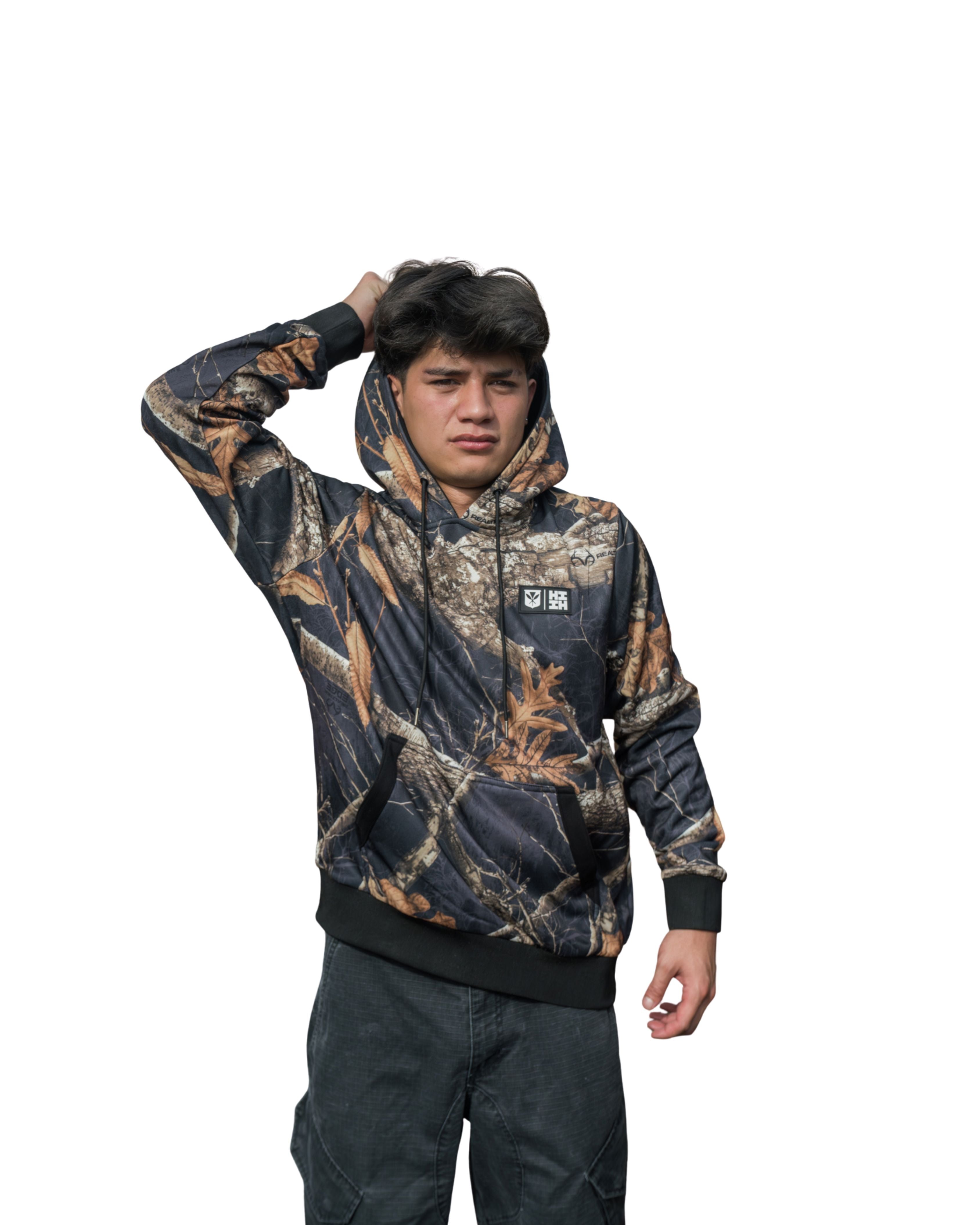 BLACK EDGE REAL TREE CAMO HOODIE Jacket Hawaii's Finest X-SMALL 