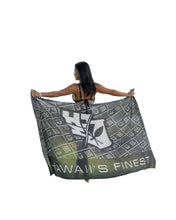 BLACK & GRAY FLAG PAREO Hawaii's Finest 