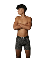 BLACK & GRAY TRIBAL MEN'S BOXERS