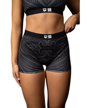 BLACK & GRAY TRIBAL WOMEN'S BOY SHORTS Activewear Hawaii's Finest X-SMALL 