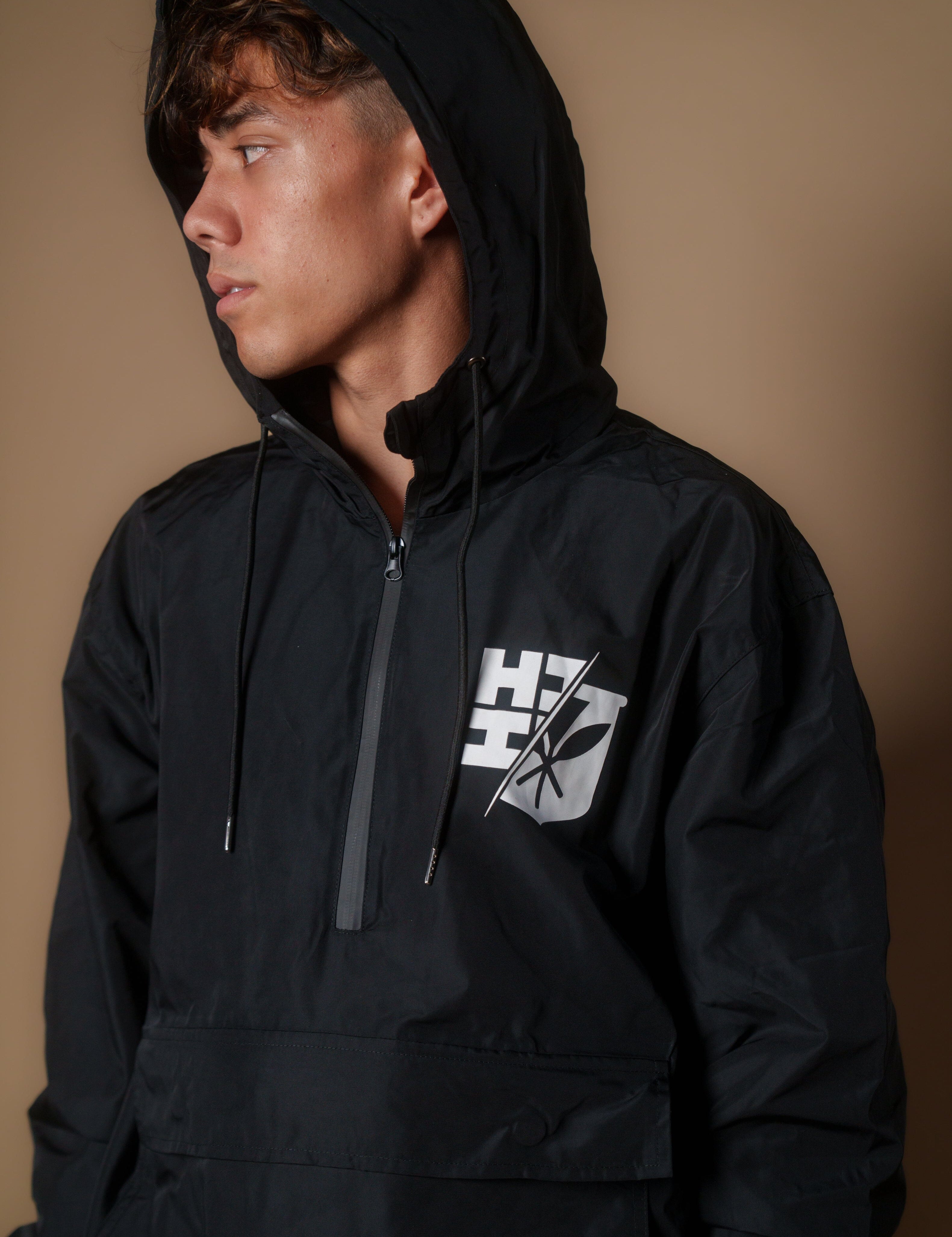 BLACK LOGOS RAIN JACKET Jacket Hawaii's Finest 