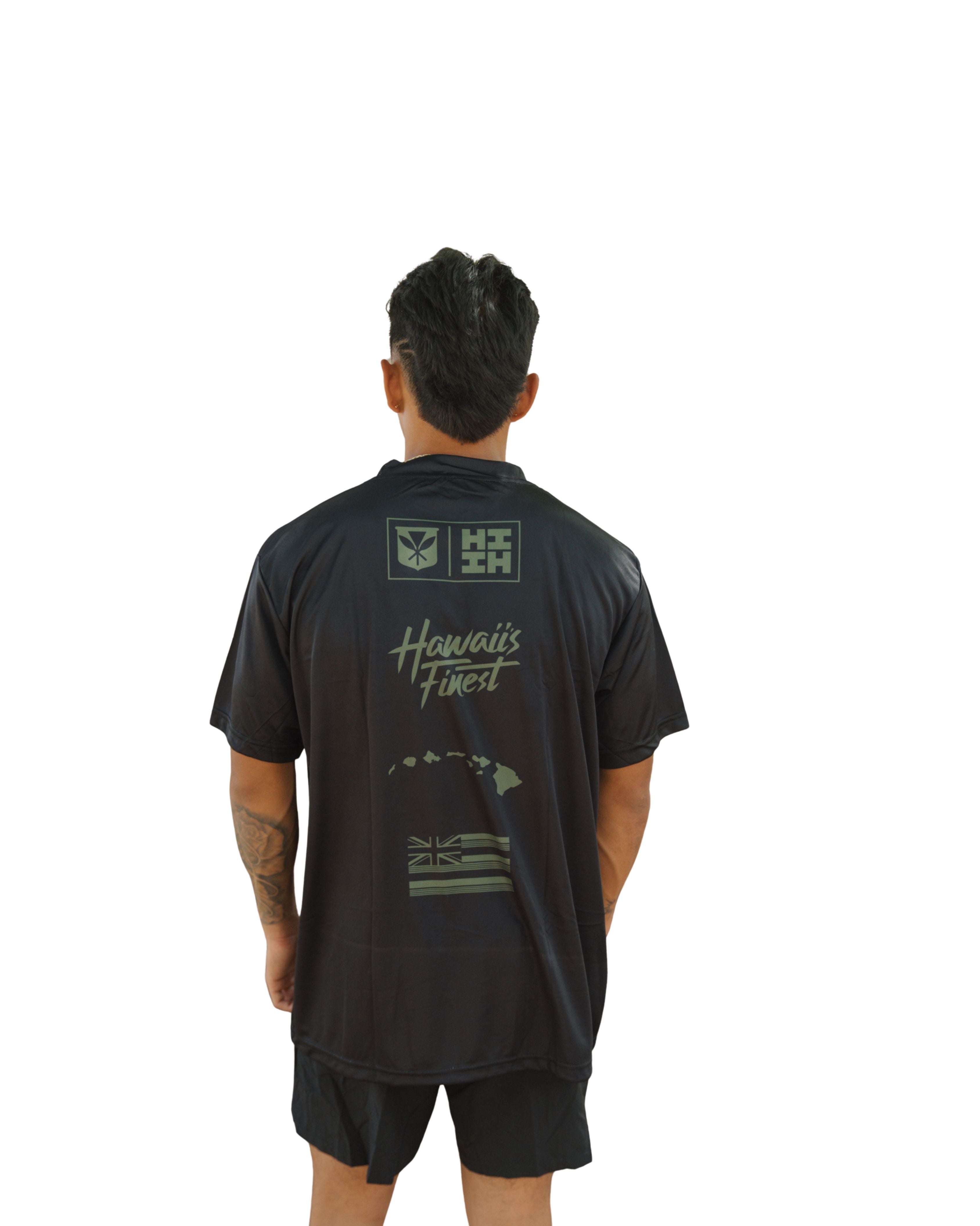 BLACK & OLIVE LOGOS DRI-FIT T-SHIRT Hawaii's Finest 
