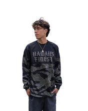BLACK & OLIVE TIGER CAMO CREW NECK SWEATER Jacket Hawaii's Finest X-SMALL 