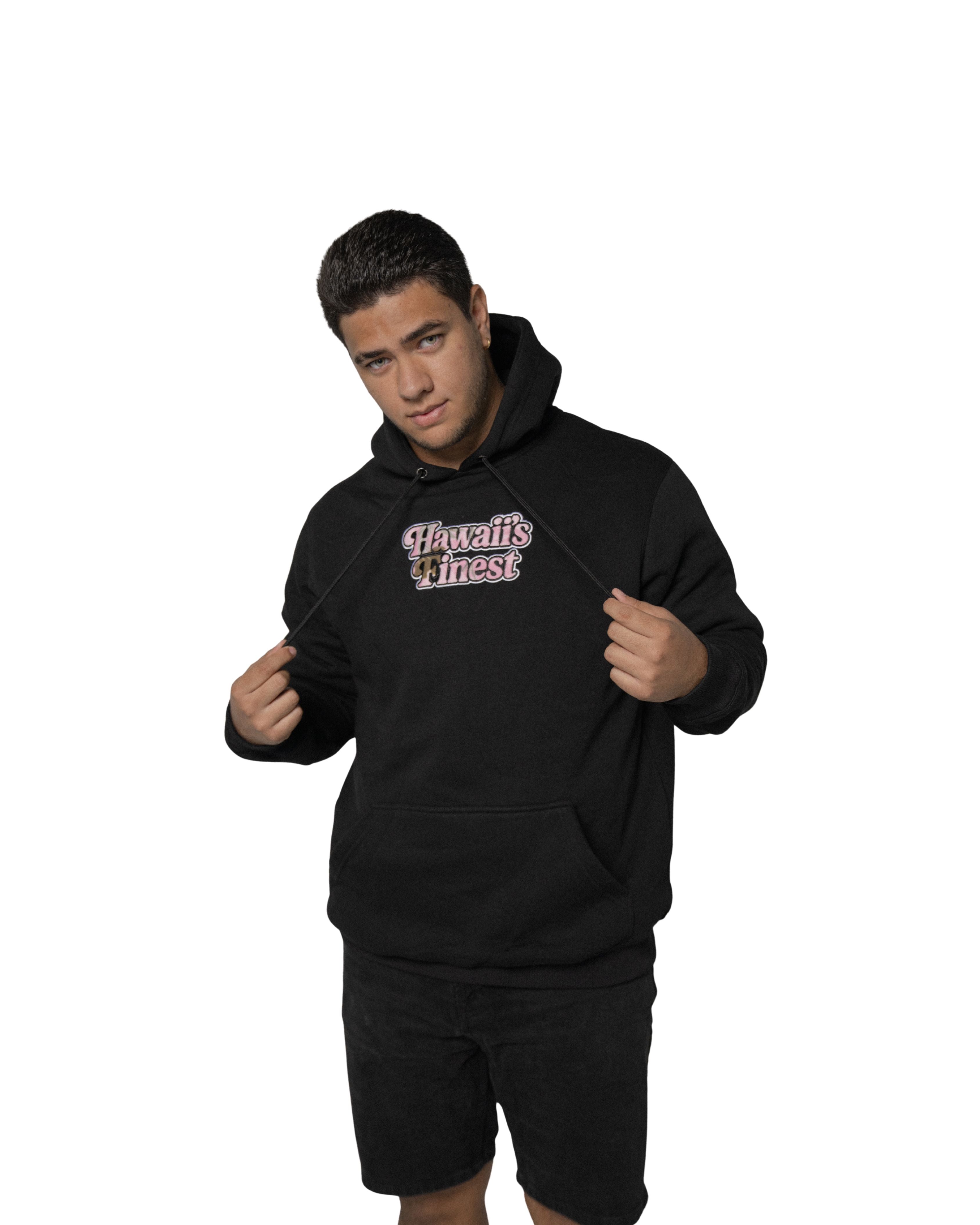 BLACK & PINK PANTHER CAMO HOODIE Jacket Hawaii's Finest SMALL 