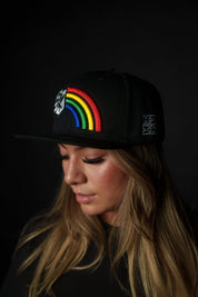 BLACK RAINBOW HAT Hat Hawaii's Finest 