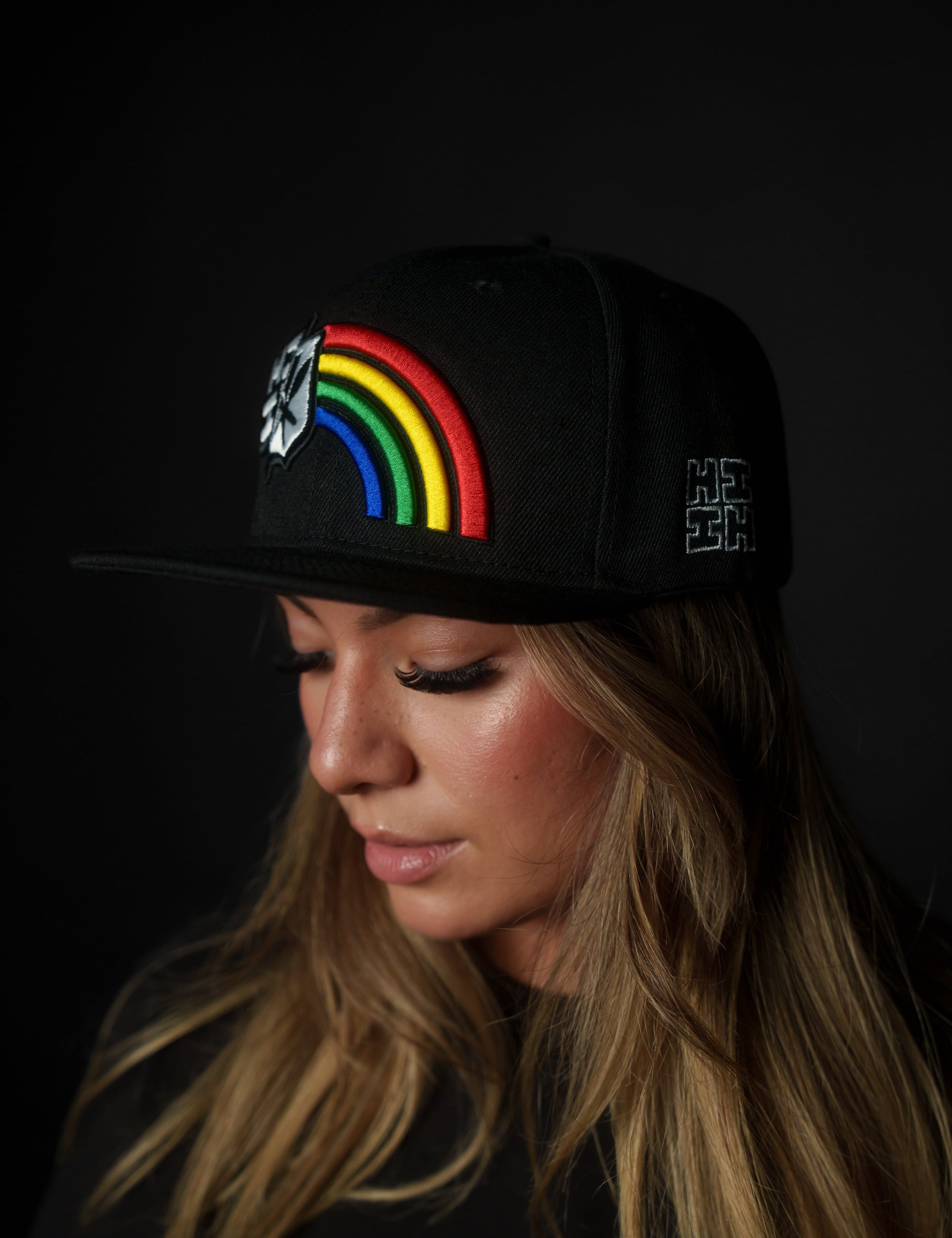 BLACK RAINBOW HAT Hat Hawaii's Finest 