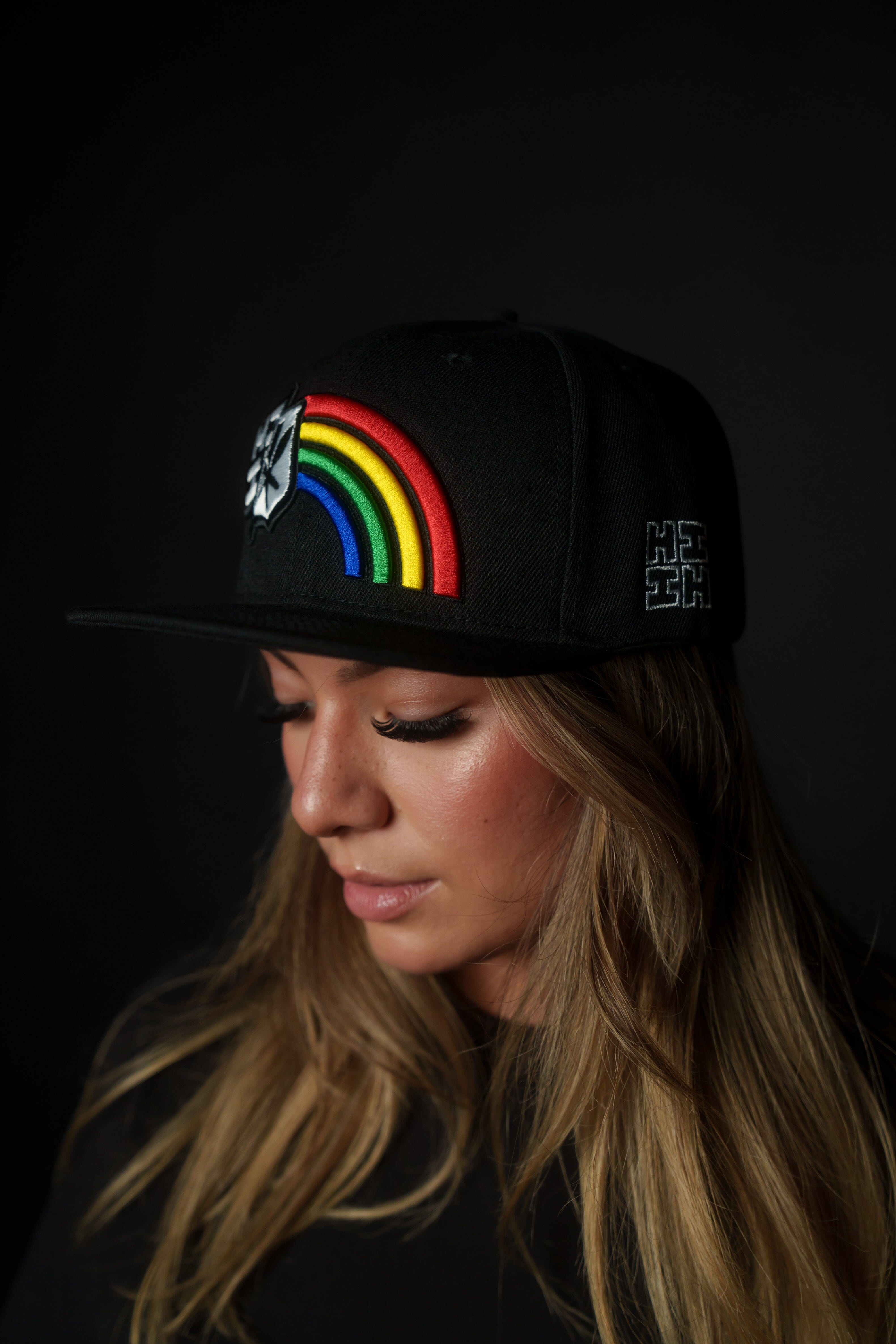 BLACK RAINBOW HAT Hat Hawaii's Finest 