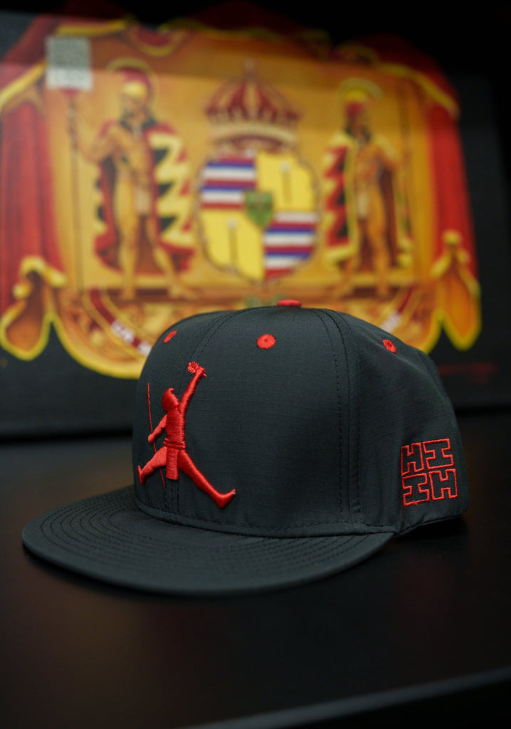 BLACK & RED KANAKA JUMPMAN HAT Hat Hawaii's Finest 