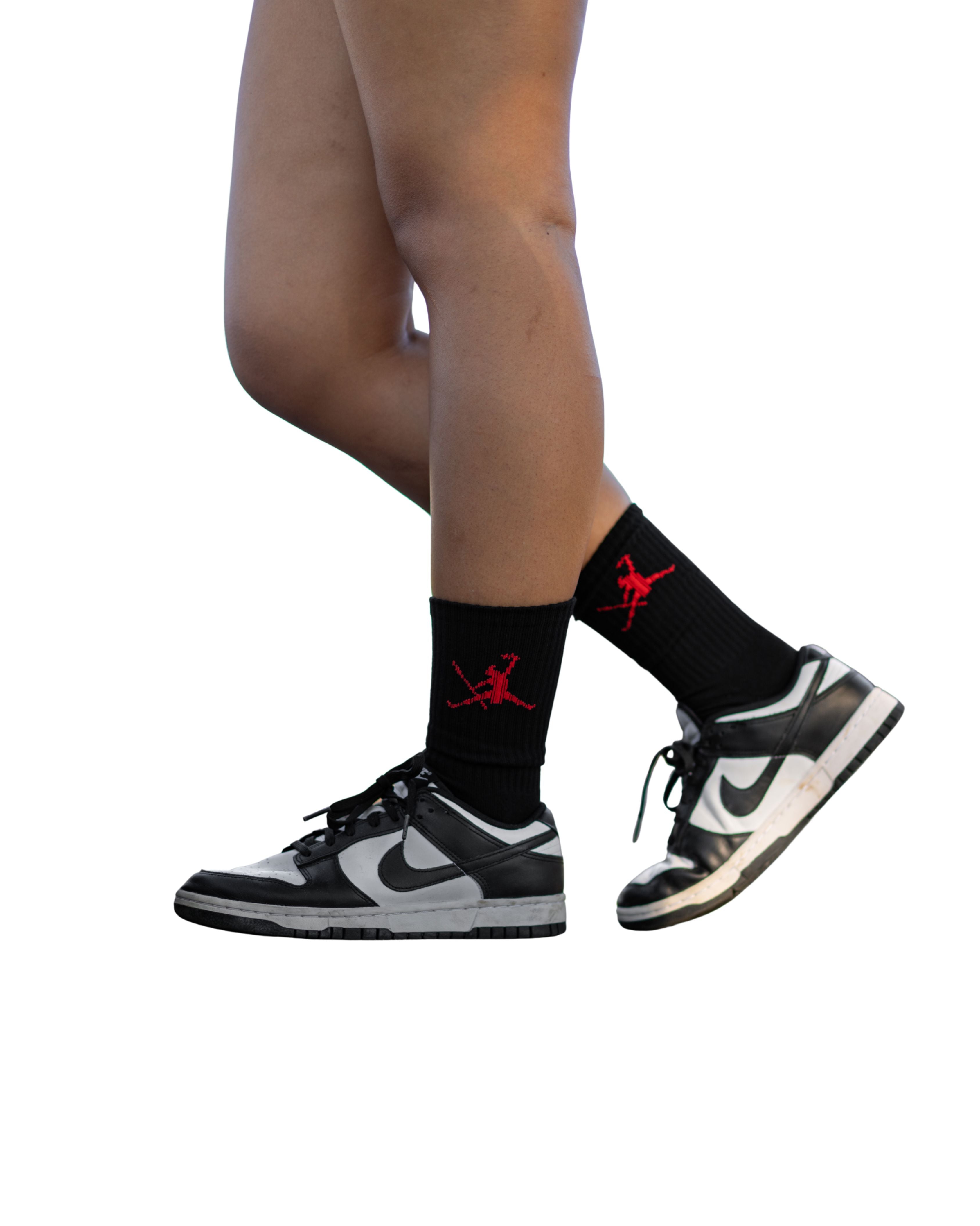 BLACK & RED KANAKA JUMPMAN SOCKS Socks Hawaii's Finest 