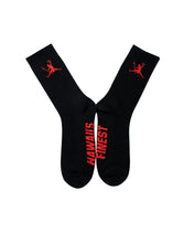 BLACK & RED KANAKA JUMPMAN SOCKS Socks Hawaii's Finest 
