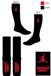 BLACK & RED KANAKA JUMPMAN SOCKS Socks Hawaii's Finest 