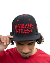 BLACK & RED OLD ENGLISH HAT Hat Hawaii's Finest 