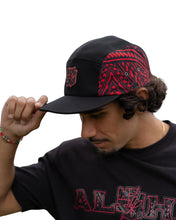 BLACK & RED TRIBAL 5-PANEL HAT Hat Hawaii's Finest 