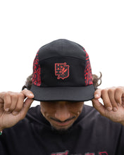 BLACK & RED TRIBAL 5-PANEL HAT Hat Hawaii's Finest 