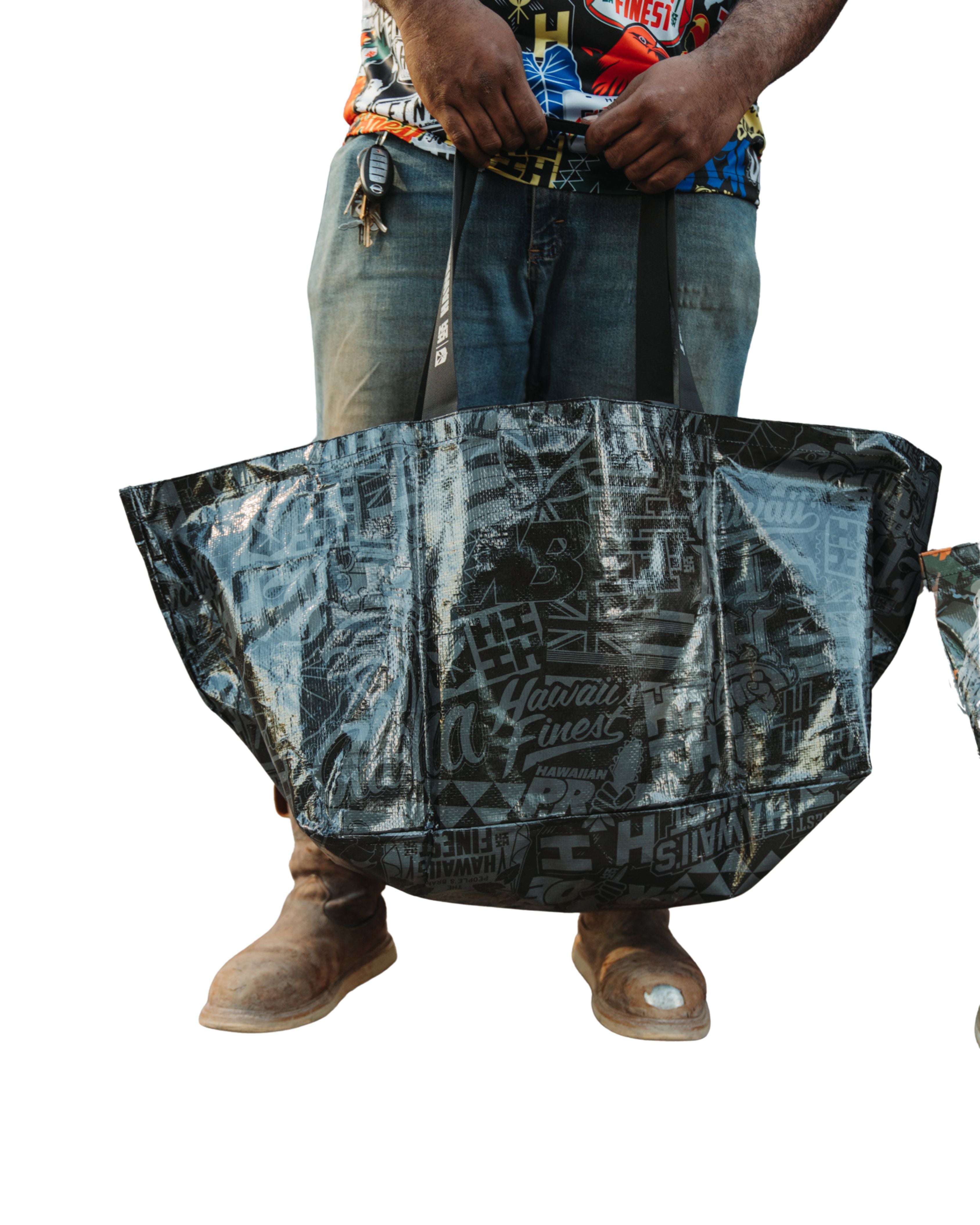 BLACK STICKERBOMB MOMONA BAG Bags Hawaii's Finest 