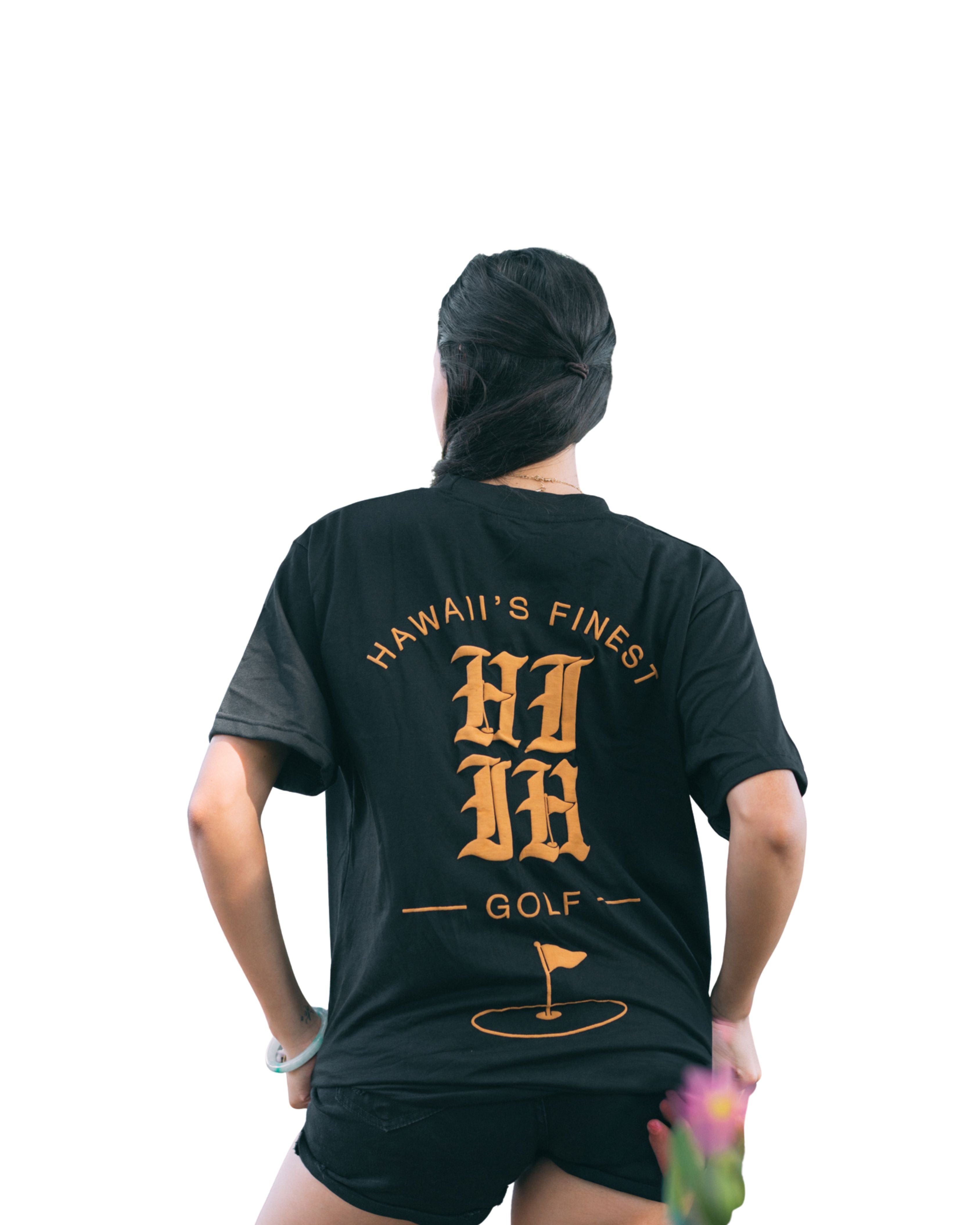 BLACK & TAUPE HIFI GOLF T-SHIRT Hawaii's Finest 