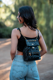 BLACK TRIANGLE QUILT BACKPACK Bags Hawaii's Finest 