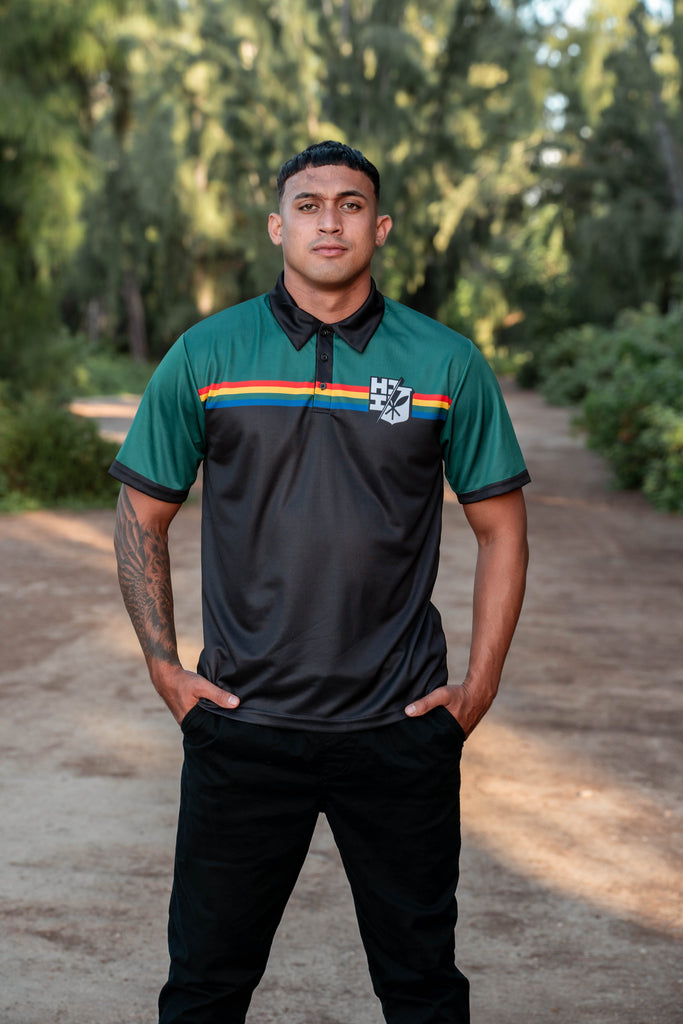 BLACK UH RETRO GOLF SHIRT Jersey Hawaii's Finest 