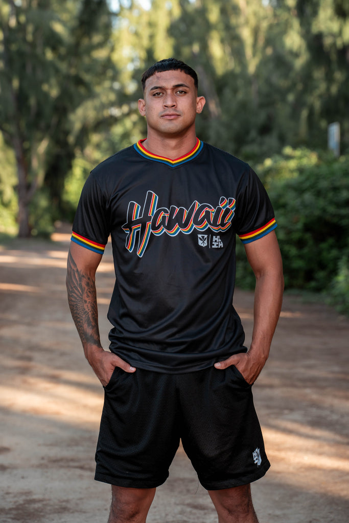 BLACK UH RETRO SOFTBALL JERSEY Jersey Hawaii's Finest SMALL 