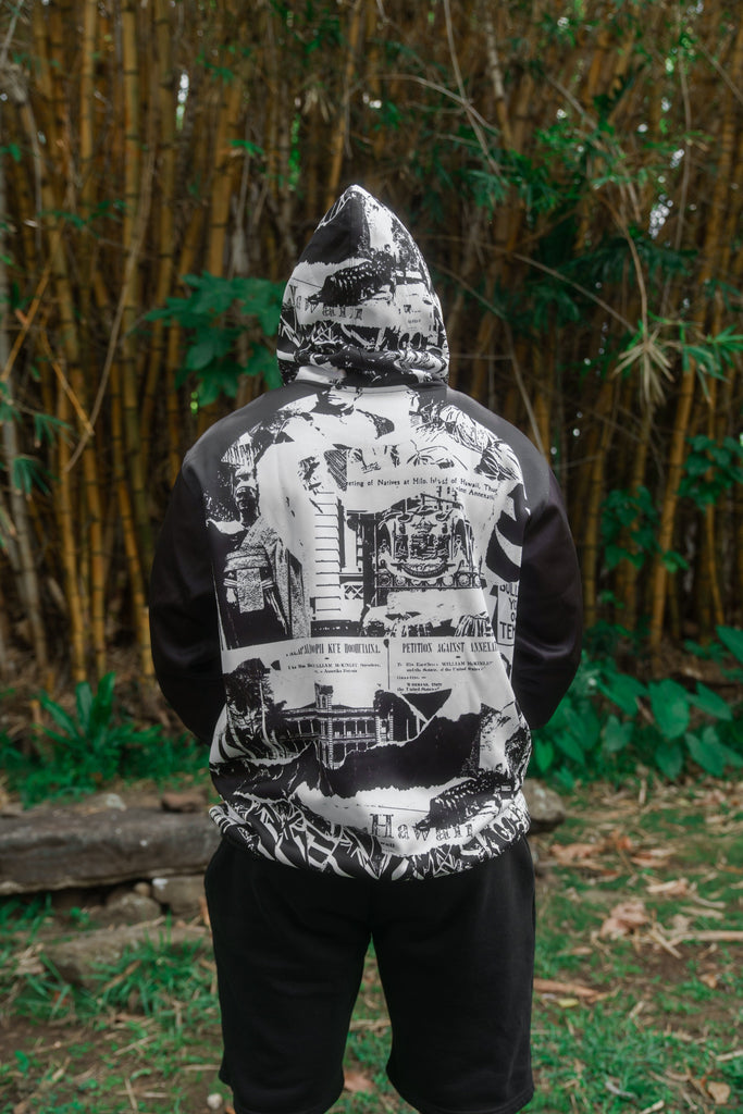 BLACK & WHITE COLLAGE HOODIE Jacket Hawaii's Finest 